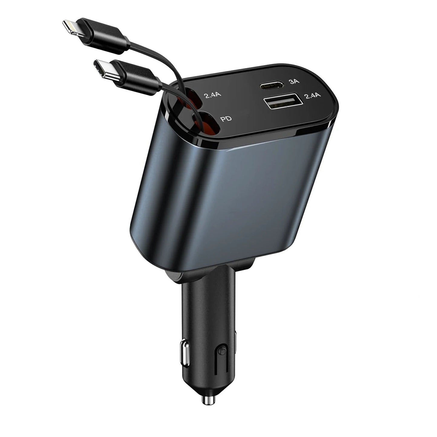 4-in-1 Retractable Car Charger